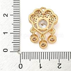 Латунные микропаве прозрачные подвески с фианитом&nbsp;ZIRC-U003-01G-08