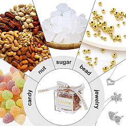 Квадратные прозрачные акриловые подарочные коробки для конфет&nbsp;CON-WH0088-15B