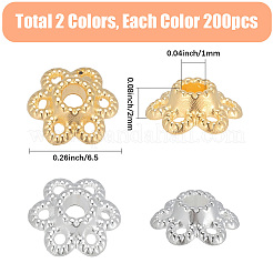 400 шт. двухцветные колпачки из сплава&nbsp;FIND-PA0001-09