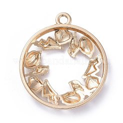 Подвески на лицевой панели из сплава цинка&nbsp;LS-PALLOY-E577-23KCG