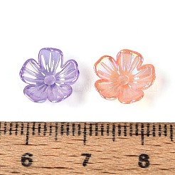 Прозрачные акриловые колпачки для бусин в форме цветка с одним лепестком&nbsp;JACR-T004-02M