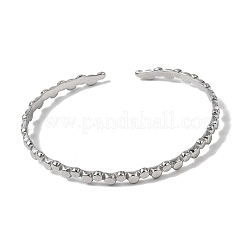 Браслеты-манжеты из нержавеющей стали 304 для женщин&nbsp;LS-BJEW-H635-01P