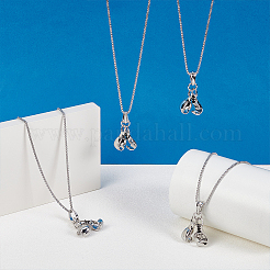 4 шт. ожерелья с подвесками из сплава перчаток&nbsp;NJEW-UN0001-62AS