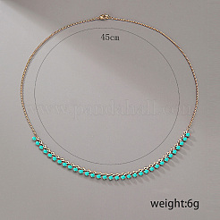 Шикарные латунные эмалевые звенья цепи ожерелья для женщин&nbsp;BL9901