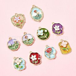 10шт 10 стиля подвески из сплава с эмалью&nbsp;ENAM-FS0003-29