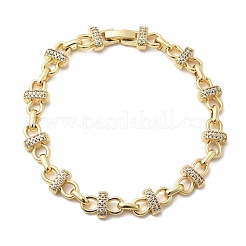 Браслеты-цепочки из латуни с микропаве&nbsp;BJEW-C130-06G