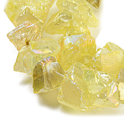 1 нить гальванизированных бусин из натурального кварца&nbsp;G-PA0001-18A