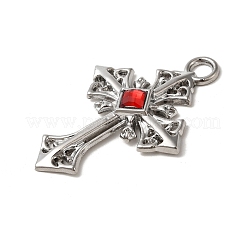 Большие подвески из сплава с рубиновыми стразами&nbsp;FIND-G067-15A-P