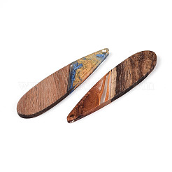 Подвески из непрозрачной смолы и ореха&nbsp;RESI-T060-56M