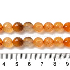 Окрашенные и нагретые нити натуральных агатовых бус с жилами дракона&nbsp;G-P539-A01-19