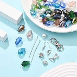 Наборы для самостоятельного изготовления стеклянного подвесного ангела-слезинки&nbsp;TIBEB-FP0001-47