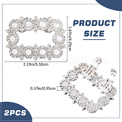 Украшение обуви из сплава со стразами&nbsp;FIND-GF0006-01B-P