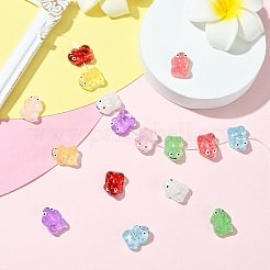 16 шт. 8-х цветные прозрачные стеклянные эмалевые бусины&nbsp;GLAA-CJ0002-66