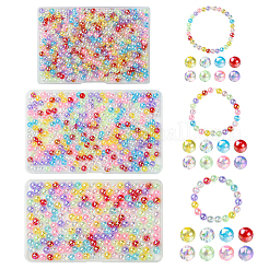 640шт 8 цвета прозрачные акриловые бусины&nbsp;MACR-YW0003-23A