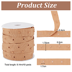 10 ярд полиэстеровой ленты для пришивания кнопок&nbsp;DIY-OC0012-96A