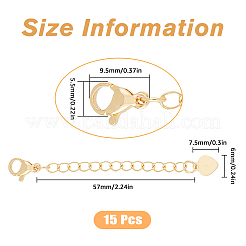 15 шт. латунный удлинитель цепи&nbsp;KK-HY0003-26