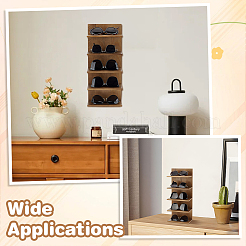 4-уровневый деревянный настенный держатель-органайзер для солнцезащитных очков&nbsp;ODIS-WH0043-184A