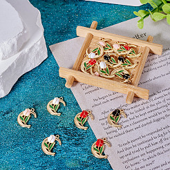 16шт 4 цвета сплава эмалевые подвески&nbsp;ENAM-TA0002-29