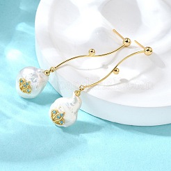 Серьги-гвоздики из латуни в форме короны&nbsp;EJEW-Z086-14G