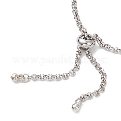 3 шт. 3 стиля браслета-слайдера из нержавеющей стали 304 Rolo&nbsp;AJEW-JB01503