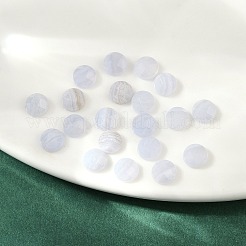 Натуральный голубой агат шнурка кабошоны&nbsp;G-B146-02B-6mm