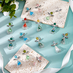 21 шт. подвески из гальванизированного стекла 7 цветов&nbsp;PALLOY-FH00162