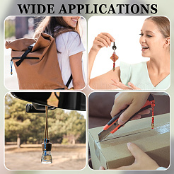 2 шт. зонт шнур полиэстер и спандекс веревка брелок карабин&nbsp;HJEW-HY00144