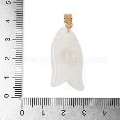 Резные подвески из натурального кварцевого кристалла и синтетической бирюзы&nbsp;X-G-Z084-01G-01