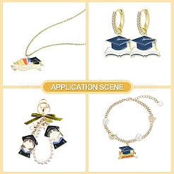 20 шт. 5 стиля выпускной сезон позолоченные подвески из эмали из сплава&nbsp;ENAM-CJ0006-14