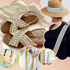 12м 4 стиля полиэстер жаккардовые ленты в виде листьев&nbsp;SRIB-GA0001-14