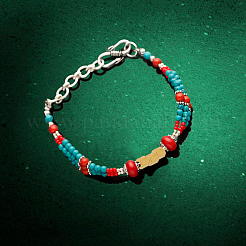 60 шт. 2-х цветные разделительные бусины из нержавеющей стали 304&nbsp;STAS-DC0015-06