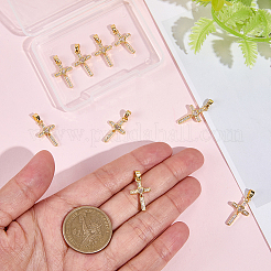 10шт латунные подвески с микропаве и кубическим цирконием&nbsp;KK-BBC0019-82