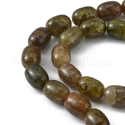 Имитация треснувших нефритовых стеклянных бусин&nbsp;GLAA-WH0032-05E