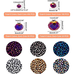 4350 шт. 24 стиля гальванических прозрачных стеклянных бусин&nbsp;EGLA-PH0001-27