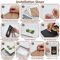 Деревянная витрина для одной медали&nbsp;ODIS-WH0086-113C