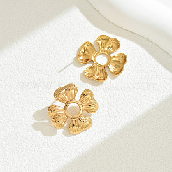 201 серьги-гвоздики из нержавеющей стали в форме цветка&nbsp;GP4061