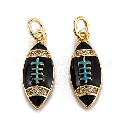 Настоящие позолоченные кулоны из латуни с микропаве&nbsp;ZIRC-A020-18G