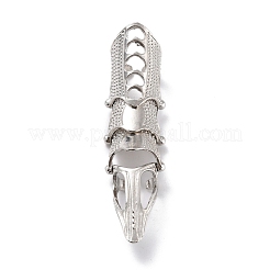 Двойное кольцо из сплава в форме чумного доктора&nbsp;RJEW-G115-07AS