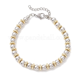 Браслеты из латунных круглых бусин для женщин&nbsp;BJEW-JB12798-02