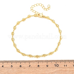 Браслеты из латунной цепочки для женщин&nbsp;BJEW-C140-23G