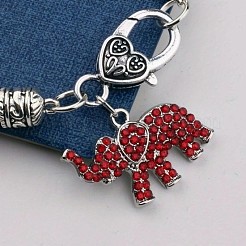 Браслеты со шнуром и подвесками в виде слона из сплава&nbsp;FS-WG8FE67-01