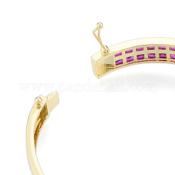 Шарнирный браслет с пряжкой для ремня из кубического циркония&nbsp;BJEW-N014-012