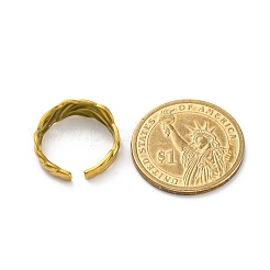 Кованые открытые манжеты из нержавеющей стали 304 для женщин&nbsp;RJEW-M019-41G