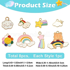 8 шт. 8 подвески из сплава золотистого тона с погодной тематикой&nbsp;ENAM-YW0008-09