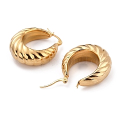 Серьги-кольца из нержавеющей стали 304 с ионным покрытием (IP)&nbsp;LS-EJEW-O096-35G