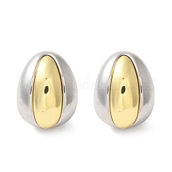 Двухцветные серьги-гвоздики из латуни&nbsp;EJEW-S262-10GP-C