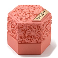 Пластиковые коробки для хранения ожерелья с тиснением шестиугольника&nbsp;CON-P020-B02