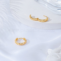 1 пара латунных серег-колец для женщин&nbsp;EJEW-LP0012-03G