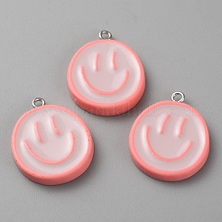 Подвески из непрозрачной смолы и эмали RESI-WH0036-20J