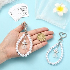 Подвеска из акрила с имитацией жемчуга и сплава&nbsp;HJEW-CJ00089